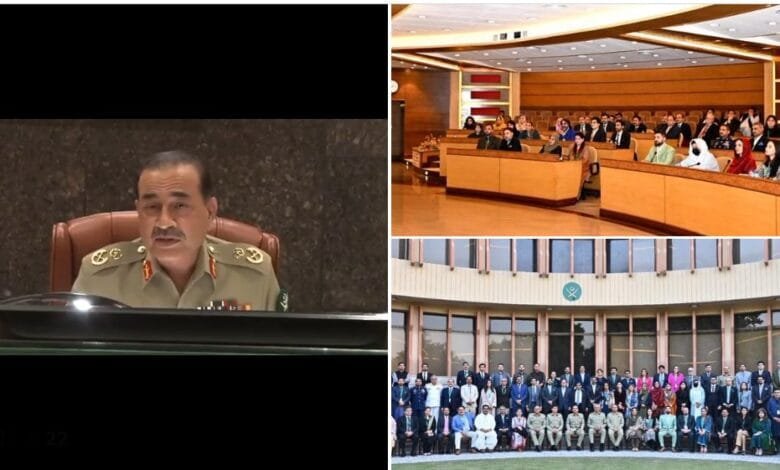 قومی سلامتی ورکشاپ-27 کے شرکاء کا جنرل ہیڈ کوارٹرز (GHQ) کا دورہ، چیف آف آرمی اسٹاف نے ملکی سلامتی کے چیلنجز پر تفصیلی بریفنگ دی