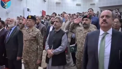 **ڈی جی آئی ایس پی آر لیفٹیننٹ جنرل احمد شریف چوہدری کا قائد اعظم یونیورسٹی کا دورہ