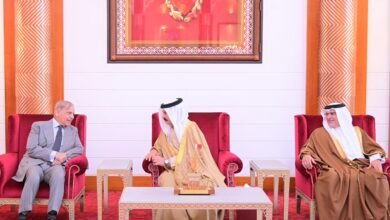 وزیراعظم محمد شہباز شریف کی بحرین کے بادشاہ حمد بن عیسیٰ الخلیفہ سے ملاقات