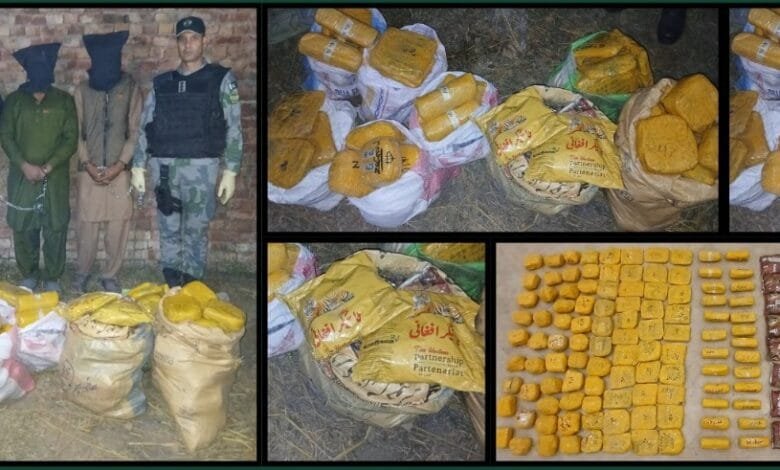 کاؤنٹر نارکوٹکس فورس پنجاب کی بڑی کارروائی، گوجرانوالہ سے 174 کلوگرام منشیات برآمد