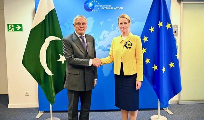 اسحاق ڈار کا یورپی یونین کی نائب صدر سے رابطہ، ایران کی صورتحال پر مذاکرات اور سفارت کاری پر زور