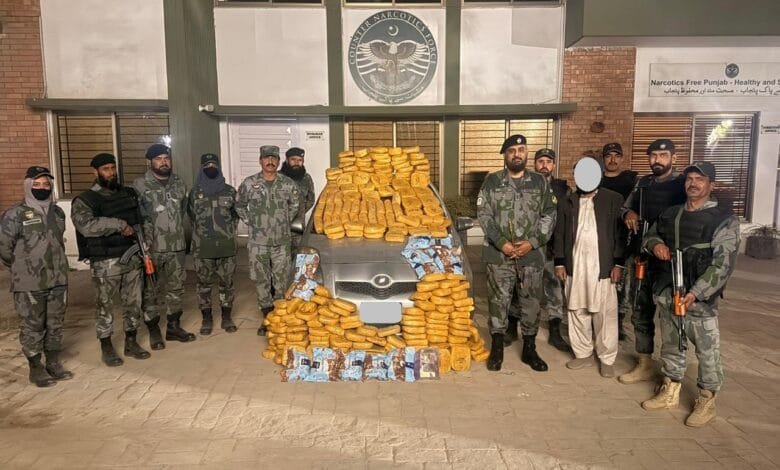 ایم-ون موٹروے پر پنجاب کاؤنٹر نارکوٹکس فورس کی ایک اور بڑی کارروائی، بھاری مقدار میں منشیات برآمد