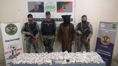 پاکستان کے صوبہ پنجاب لاہور میں پنجاب کاؤنٹر نارکوٹکس فورس کی بڑی کارروائی