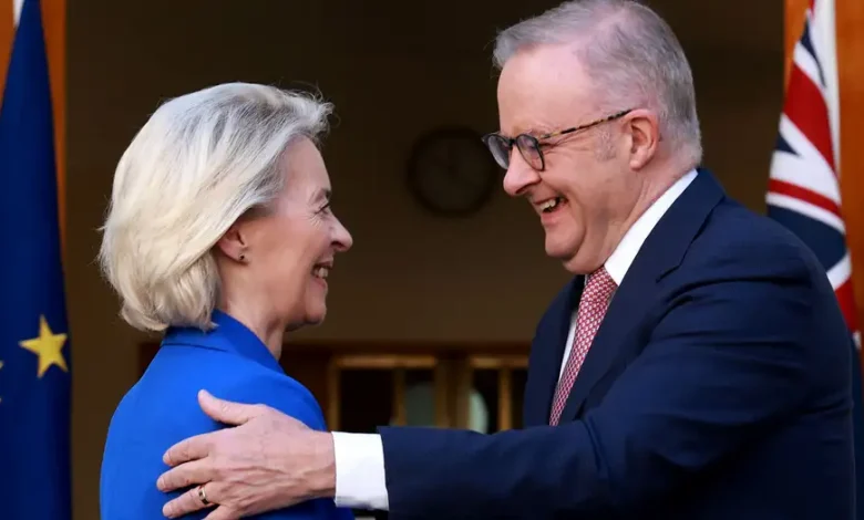 یورپی یونین اور آسٹریلیا آزاد تجارتی معاہدے پر متفق