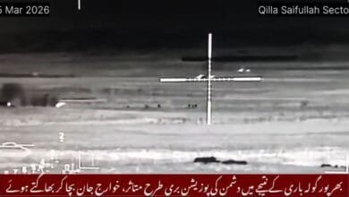 قلعہ سیف اللہ سیکٹر میں سیکیورٹی فورسز کی مؤثر کارروائی، شدید گولہ باری کے بعد طالبان اہلکار پسپا