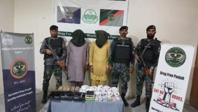 پنجاب سی این ایف کی بڑی کارروائیاں: 10 روز میں 52 انٹیلی جنس بیسڈ آپریشنز، 108 کلو منشیات برآمد، 53 ملزمان گرفتار