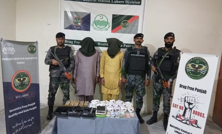 پنجاب سی این ایف کی بڑی کارروائیاں: 10 روز میں 52 انٹیلی جنس بیسڈ آپریشنز، 108 کلو منشیات برآمد، 53 ملزمان گرفتار