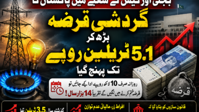 پاکستان میں گردشی قرضے کا بحران سنگین، بجلی و گیس شعبے کا قرض 5.1 ٹریلین روپے تک پہنچ گیا ،رپور ٹ