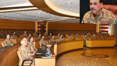 پاکستان میں کور کمانڈرز کانفرنس:افغانستان کی صورتحال پر شدید تشویش، دہشت گردی کے خلاف کارروائیاں تیز رکھنے کا عزم