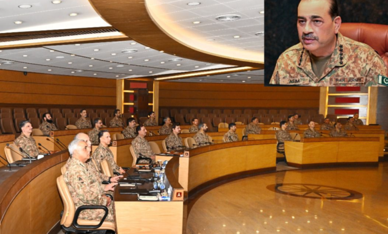 پاکستان میں کور کمانڈرز کانفرنس:افغانستان کی صورتحال پر شدید تشویش، دہشت گردی کے خلاف کارروائیاں تیز رکھنے کا عزم