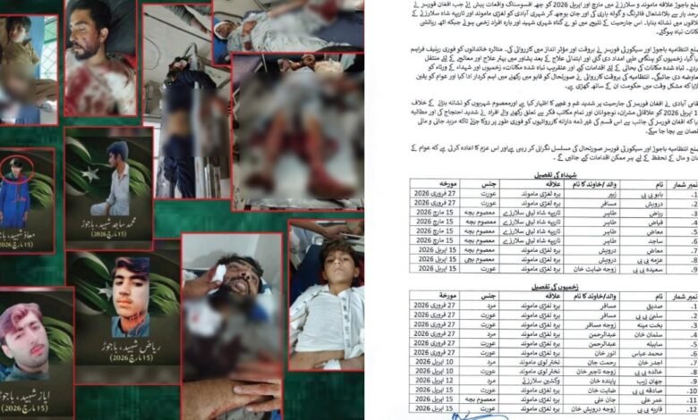 ضلع باجوڑ میں افغان طالبان اور ان کی ہندوستانی حمایت یافتہ الخیرجیت کی جانب سے شہری آبادی پر مبینہ حملہ،9 شہری جاں بحق، خواتین و بچوں سمیت 12 زخمی
