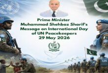 وزیر اعظم شہباز شریف کا اقوام متحدہ کے امن دستوں کے عالمی دن پر پیغام، پاکستانی امن فوجیوں کو شاندار خراجِ تحسین