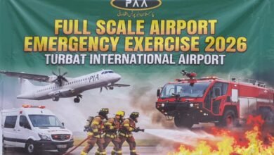 پاکستان میں تربت انٹرنیشنل ایئرپورٹ پر فل اسکیل بین الاقوامی معیار کے مطابق ایمرجنسی مشق کا کامیابی سے ا نعقاد