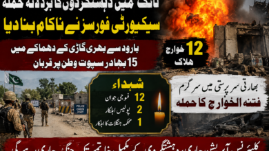 ٹانک میں مشترکہ پولیس چیک پوسٹ پر فتنہ الخوارج کا بڑا حملہ ناکام، 12 حملہ آور ہلاک، 15 اہلکار وطن پر قربان