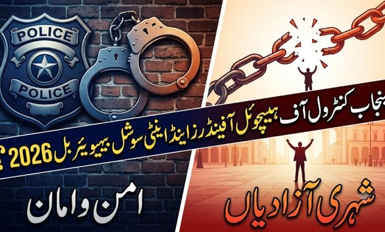 کیا "پنجاب کنٹرول آف ہیبیچوئل آفینڈرز اینڈ اینٹی سوشل بیہیویئر بل 2026" امن و امان کا حل ہے یا شہری آزادیوں کے لیے نیا چیلنج؟