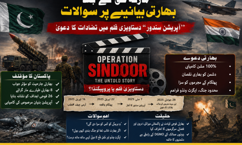 مارکۂ حق کے بعد بھارتی بیانیے پر سوالات، ’’آپریشن سندھور‘‘ سے متعلق دستاویزی فلم میں تضادات کا دعویٰ