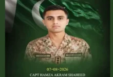 ہنگو میں انٹیلی جنس بیسڈ آپریشن، 7 خوارج ہلاک، کیپٹن حمزہ اکرم شہید