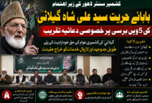 سید علی شاہ گیلانیؒ کی جدوجہد نئی نسل کے لیے عزم و استقامت کا پیغام ہے، مقررین