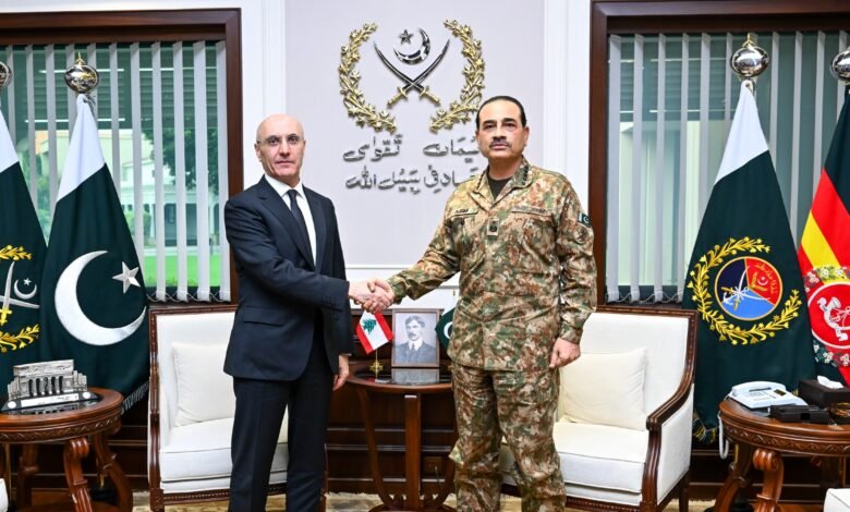 لبنان کے وزیر داخلہ کی فیلڈ مارشل سید عاصم منیر سے ملاقات، سیکیورٹی تعاون اور ادارہ جاتی روابط مضبوط بنانے پر اتفاق