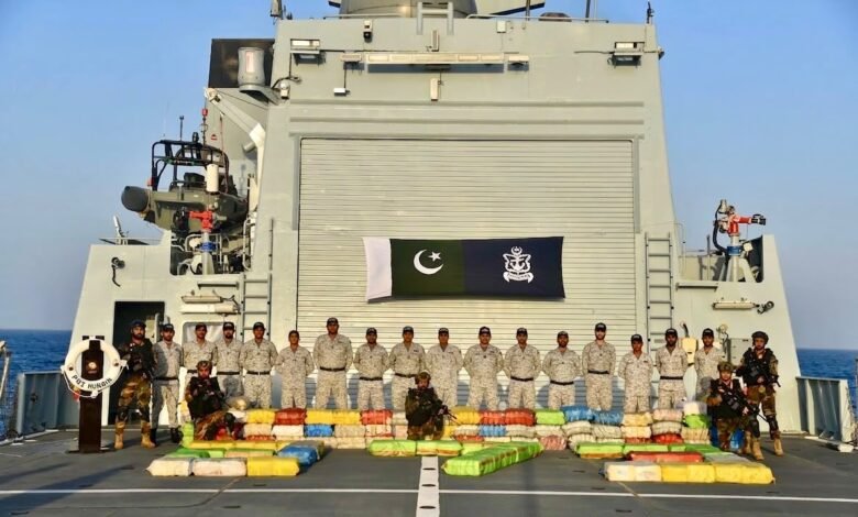 بحیرہ عرب میں پاک بحریہ کی بڑی کارروائی، 2,800 کلوگرام سے زائد منشیات برآمد