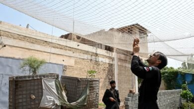 خیبر پختونخوا میں ڈرون حملوں کا بڑھتا خطرہ، پولیس نے یوکرین سے متاثرہ حفاظتی جال نصب کر دیے