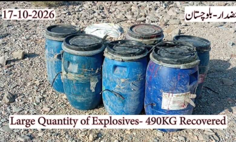بلوچستان میں سیکیورٹی فورسز کے تین انٹیلی جنس بیسڈ آپریشنز، 16 دہشت گرد ہلاک، 490 کلوگرام دھماکہ خیز مواد برآمد